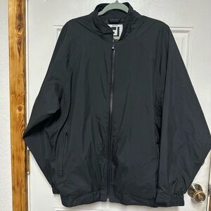 FootJoy Jacket Mens Large Black DryJoys Raincoat Golf Showerproof Windbreaker FJ